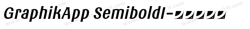 GraphikApp SemiboldI字体转换